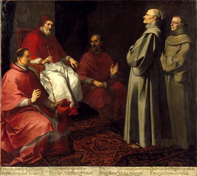 Bartolomé Esteban Murillo - 256, Il Beato Egidio levitante davanti a Papa Gregorio IX